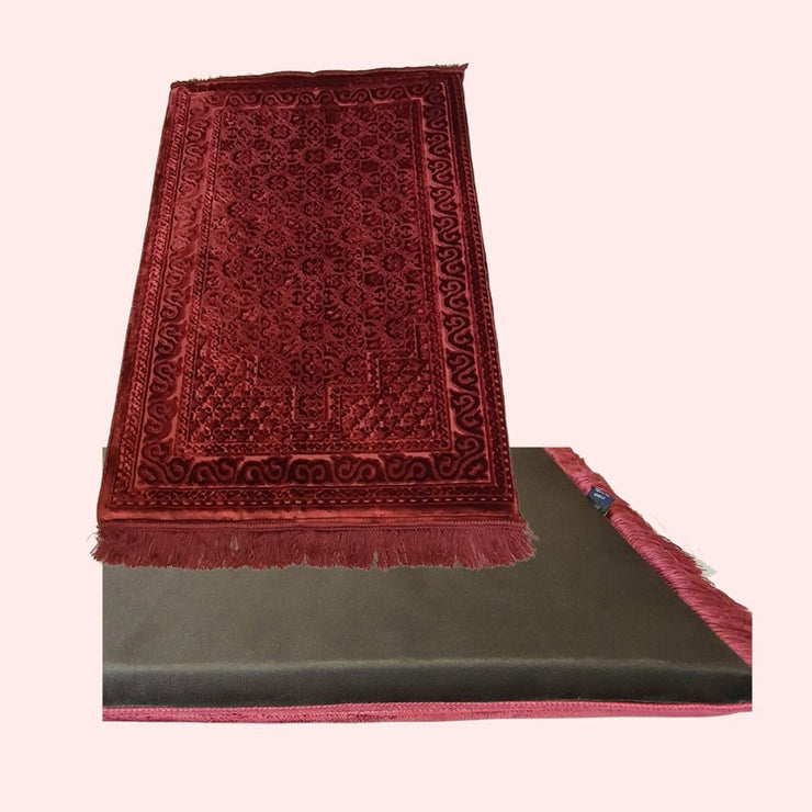 Premium Silky Velvet Ladies Orthopedic Prayer Mat Turkish Design