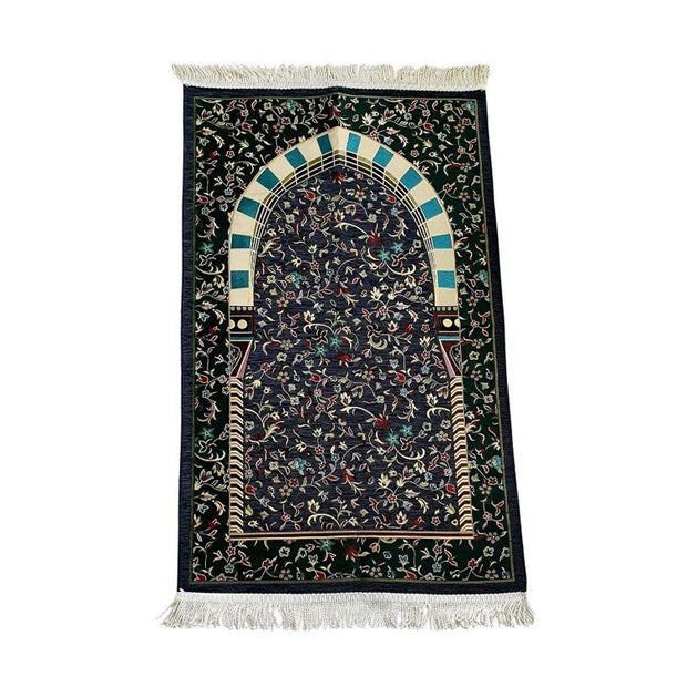 ALRUSHD TURKISH ALRAUDAH Orthopedic Prayer Mat Replica of Masjid Nabawi Arch and Pillar carpet at Madina Munavwarah.