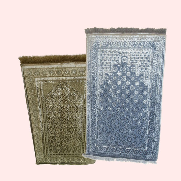 Premium Silky Velvet Ladies Orthopedic Prayer Mat Turkish Design