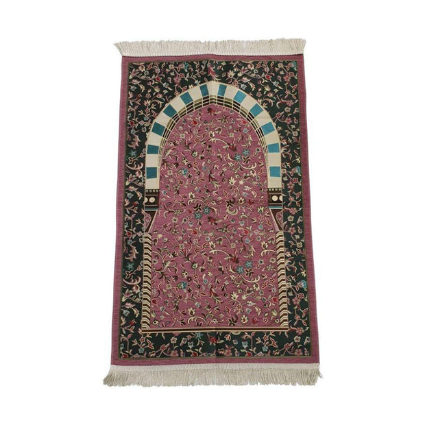 ALRUSHD TURKISH ALRAUDAH Orthopedic Prayer Mat Replica of Masjid Nabawi Arch and Pillar carpet at Madina Munavwarah.