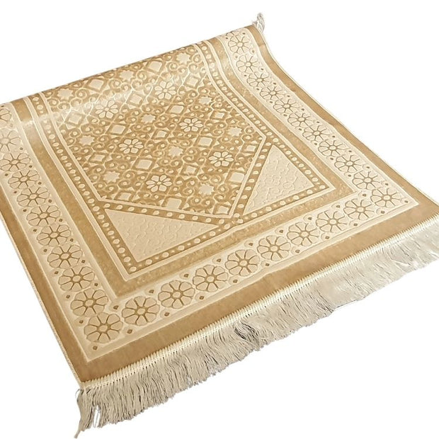 PREMIUM VELVET-2 FLAT TURKISH PRAYER MAT X-LARGE SIZE FOR MEN AND WOMEN