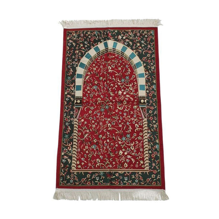 ALRUSHD TURKISH ALRAUDAH Orthopedic Prayer Mat Replica of Masjid Nabawi Arch and Pillar carpet at Madina Munavwarah.