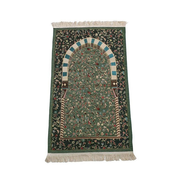 ALRUSHD TURKISH ALRAUDAH Orthopedic Prayer Mat Replica of Masjid Nabawi Arch and Pillar carpet at Madina Munavwarah.