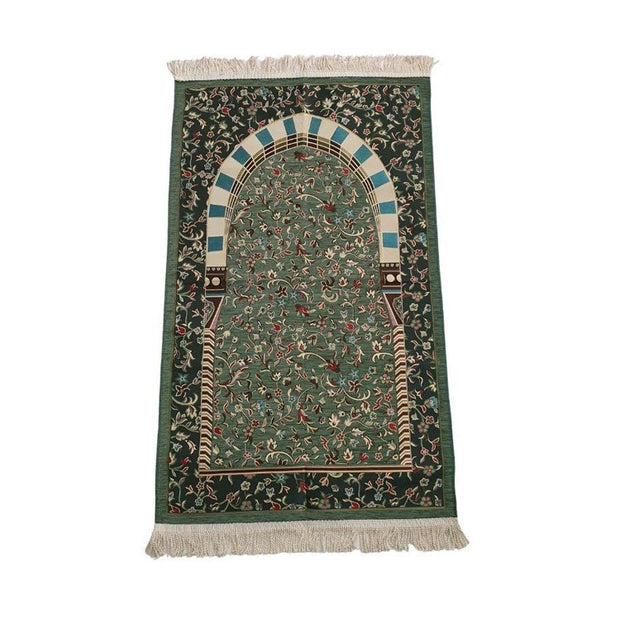 ALRUSHD TURKISH ALRAUDAH Orthopedic Prayer Mat Replica of Masjid Nabawi Arch and Pillar carpet at Madina Munavwarah.